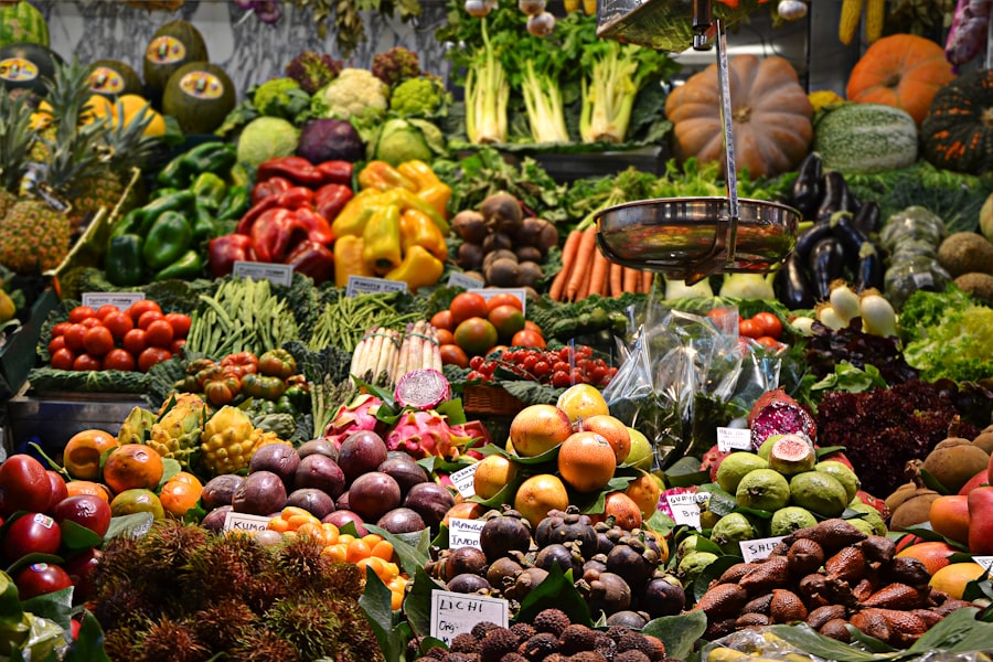 Fresh produce market display